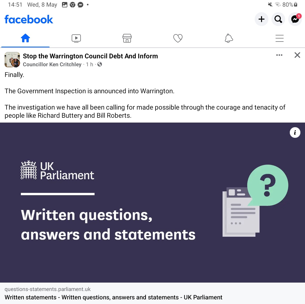 🔥 BREAKING🔥 Government Inspectors go in to corrupt 🔴 LABOUR WARRINGTON BOROUGH COUNCIL 🔴 @Simon4NDorset @MrAndy_Carter @MattODigs questions-statements.parliament.uk/written-statem…