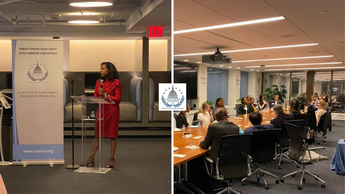 Special thanks to @RachelBPittman of @UNAUSA for being the keynote speaker at the UNA-NCA #YoungProfessionals Spring Career Dinner at the @unfoundation. 

Your insights are always appreciated! 🇺🇳