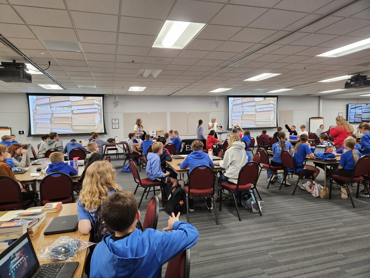 Bennington HAL has 9 (yes, NINE) teams competing at <a href="/ESU3/">ESU#3</a> for Battle of the Books today! Go get 'em, Badgers! #WeAreBPS