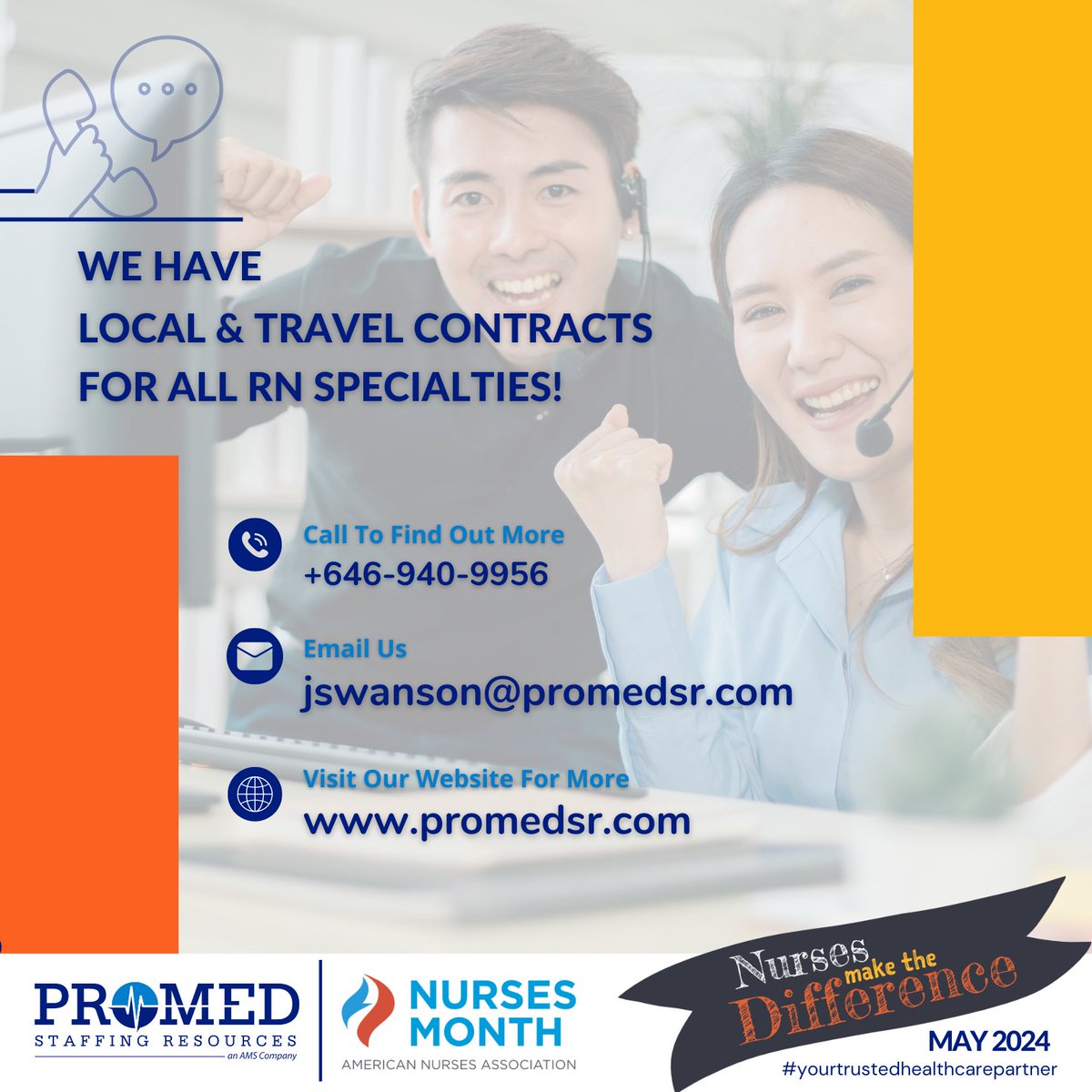 Are you an #RN looking for top pay and unparalleled opportunities in #travelnursing? Reach out to Jessica at (646) 940-9956 or jswanson@promedsr.com today.

#travelnurse #nurse #travelrn #hiring #hiringalert #nurselife #travelnursejobs #travelrnjobs #workandtravel #promedsr
