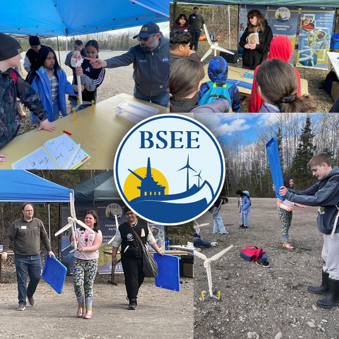 BSEE & BOEM are leading a wind energy station for sixth graders during the annual BLM Outdoor Week in Anchorage May 7-10. Staff shared the principles of wind energy, how wind turbines work and helped students build a wind turbine model! #kidsareourfuture #BLMoutdoorweek