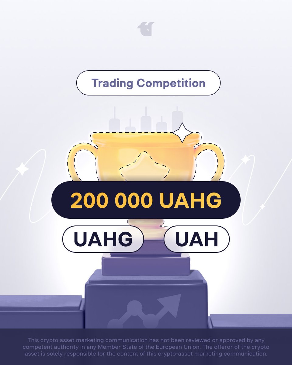 Trade UAHG and Win! Take part in the trading tournament held together with UAHg! This stablecoin pegged to UAH is a perfect chance to try your trading skills. The prize pool is as high as 200 000 UAHG and 40 winners will share it! Very soon: whitebit.com/trading-compet…