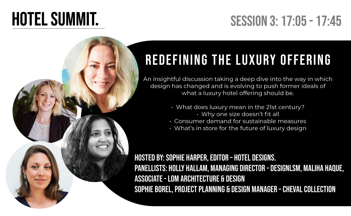 Ahead of tomorrow's Hotel Summit we are very pleased to announce that Sophie Borel, Project Planning & Design Manager from Cheval Collection will be joining us for the 'Redefining the Luxury Offering' panel discussion. It'll be one not to miss!