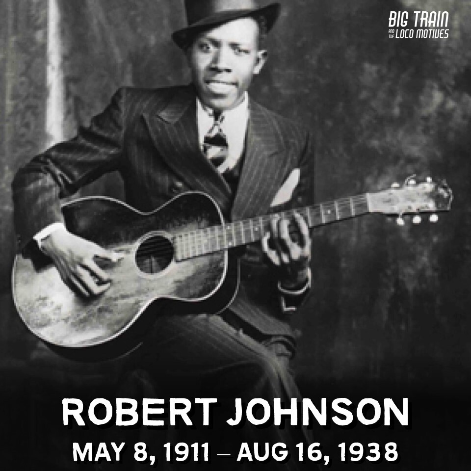 HEY LOCO FANS - Happy B-Day to Robert Johnson! His landmark recordings in 1936 and 1937 has influenced later generations of musicians. #Blues #BluesMusic #BluesMusician #BluesGuitar #BluesHistory #DeltaBlues #RobertJohnson #BigTrainBlues