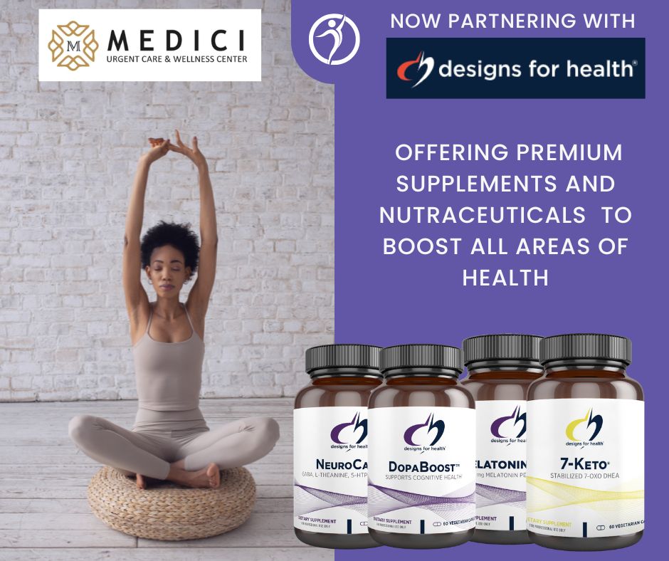 We're excited to offer #supplements through our partner 'Designs for Health!'

 Optimize your life with our premium supplements! 
🌙 Get a better night's #sleep!
😊 Enhance your #mood
🧠 Improve your #focus 
💥 or boost your #immunity
 bit.ly/4a3ltiH

#WellnessWednesday
