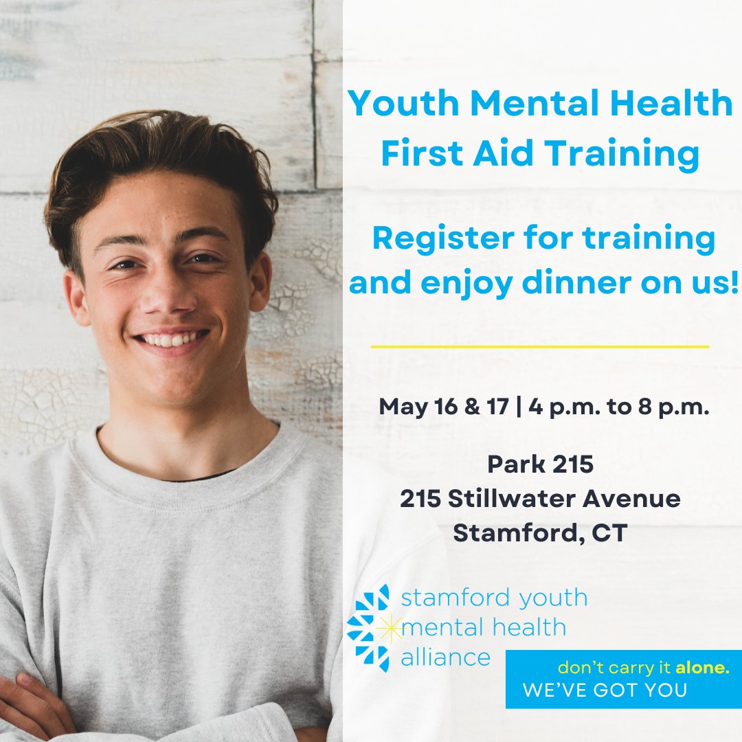 Want to make a difference? Youth Mental Health First Aid Training can help. Register today at: bit.ly/43pOJ1n #StamfordYouthMentalHealthAlliance #YouthMentalHealth #StamfordCT #StamfordYMHA #MentalHealthSupport #MentalHealthAwareness #YouthWellness #MentalHealthAdvocacy