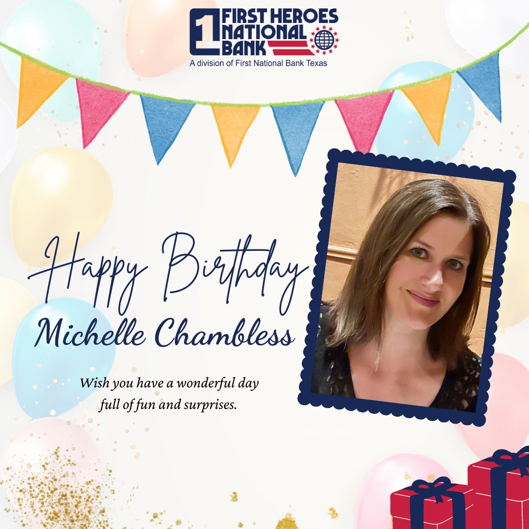Happy Birthday Michelle! Wishing you a day filled with joy, laughter & unforgettable moments. Thank you for being a valued part of our journey! 🎂🎈

#Servingthosewhoserve #fhnbtx #Firstheroes #happybirthday #celebratingyou #birthdayjoy #teamcelebration #grateforyou
