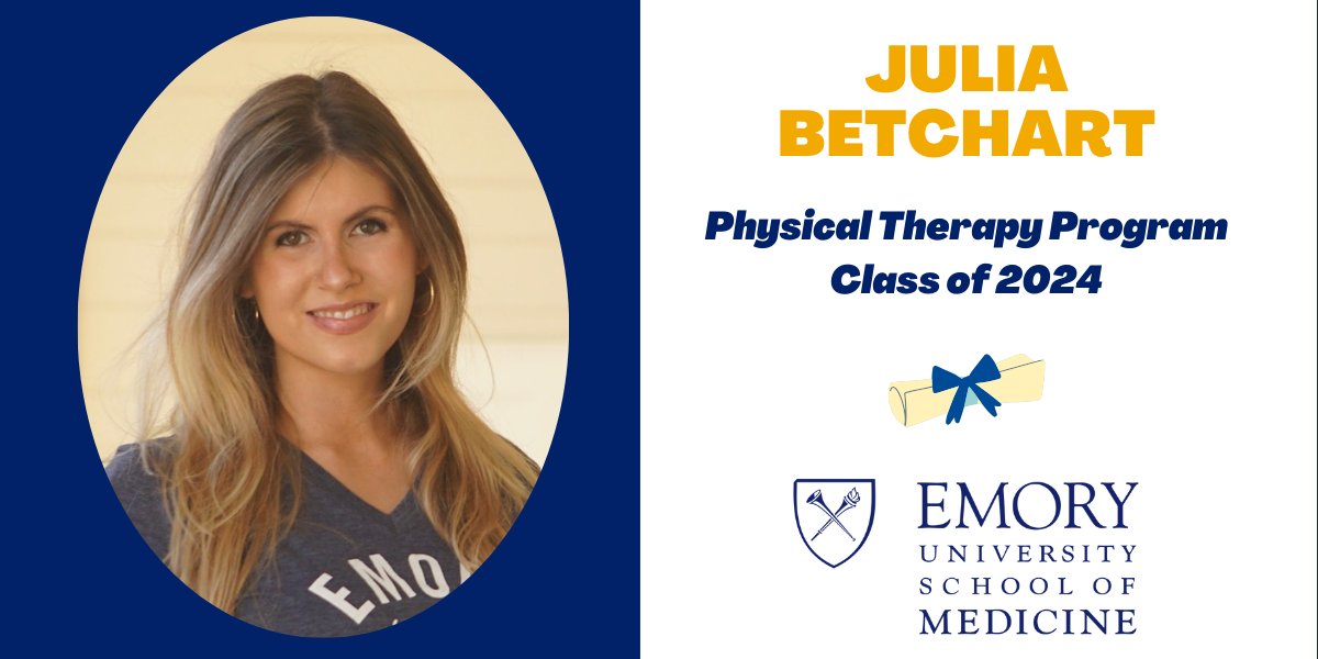 Julia Betchart, 2024 Emory School of Medicine Doctor of Physical Therapy @EmoryDPT graduate, plans to work with older adults after graduation. Read her full grad story ➡️ brnw.ch/21wJAa0 #EmoryMedicine2024 #DPT #PhysicalTherapy #Commencement