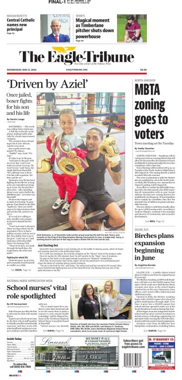 Oh yes. ET Sports is elite when it comes to getting on Pg 1. Sports stories, human interest stories are the same. We did it again today. Hector Longo (@MVcreature) on a Haverhill man, a boxer, who also has sole custody of his son. GREAT STORY!