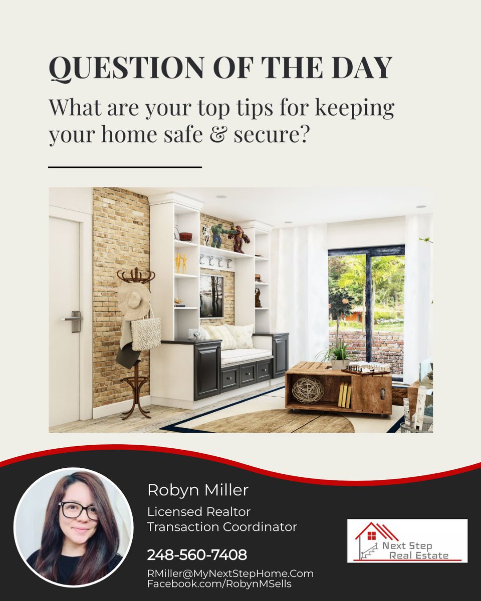 Keeping your home safe is crucial! What are your top tips for keeping your space safe and secure? 

Whether it's installing smart locks or setting up a robust security system, share your insights!

#homesafety #homesecurity #securehome #safehome #safetytips