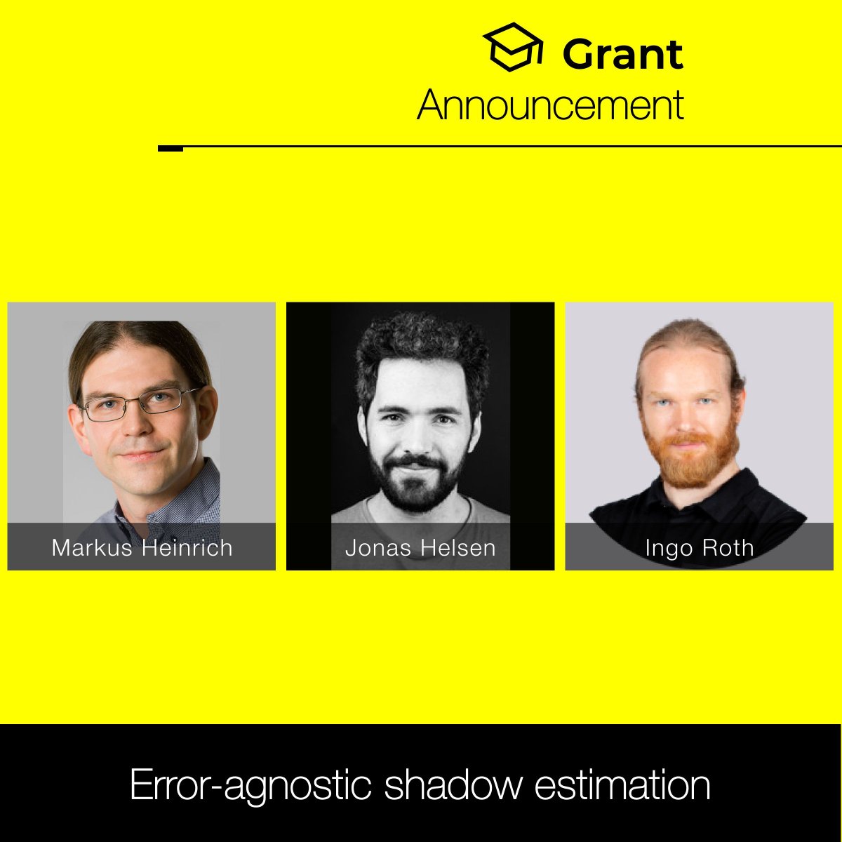 📣 Announcement!
New grant awarded to Markus Heinrich, Jonas Helsen, and Ingo Roth for the project Error-agnostic shadow estimation.
🎓 Learn more about our UF Grants here: buff.ly/3sjndUG
📝 Apply for a microgrant here: buff.ly/3SUbS8X