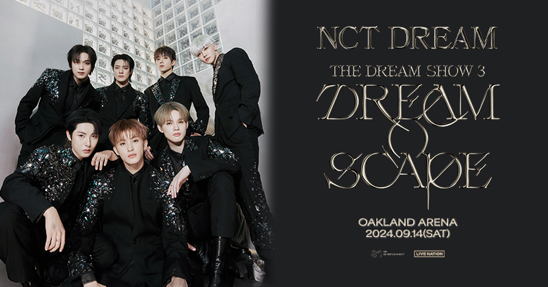 We have the Dreamies coming to Oakland Arena on September 14! Tickets for 2024 NCT DREAM WORLD TOUR <THE DREAM SHOW 3 : DREAM( )SCAPE> will be on sale Friday, May 17 at 3 PM local time.