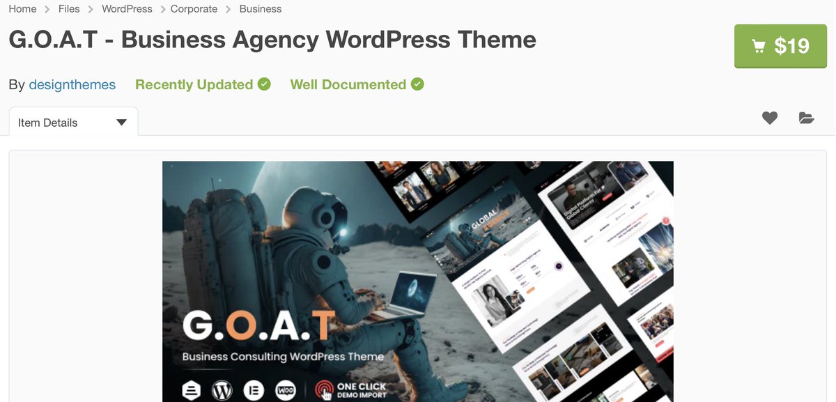 Get this amazing G.O.A.T Business Agency @WordPress theme from envato market. This design is a perfect solution for startups, event, business, services, enterprises, social media marketing, Digital agency and much more
@envato @EnvatoMarket @ThemeForest : 1.envato.market/rQMoZG