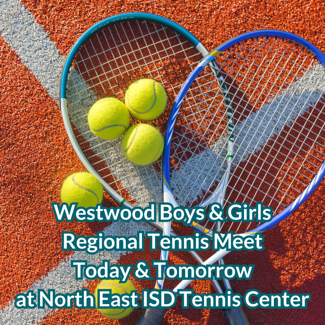 We're wishing the Westwood Boys & Girls Tennis teams the best of luck as they compete in the Regional Tennis Meet today and tomorrow!! ❤️🎾