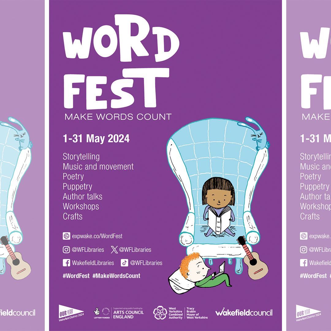 This month, @wflibraries are celebrating words and the power of language across #Wakefield libraries and community venues, with poetry, song, theatre, debate and writing! 01.05.2024 - 31.05.2024 @ouryear2024 @expwakefield #Literature #Poetry #Festival