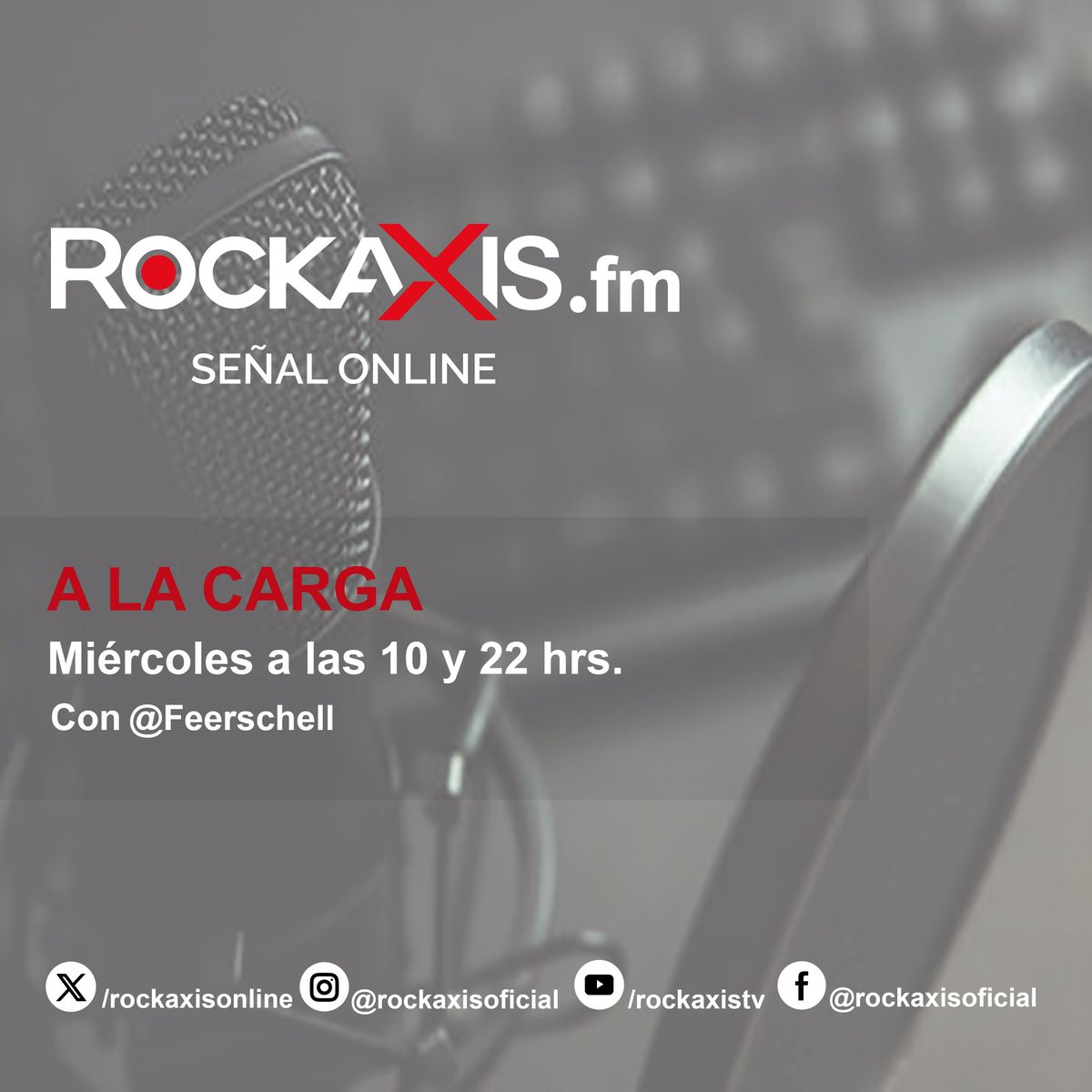 🎸 ¡No te pierdas el regreso de A la carga! 🎶 

Escucharemos a #DeadKings, Racimo, <a href="/slowkissband/">Slowkiss</a>, Flores, <a href="/Chamblersbanda/">Chamblers</a> y Ciudad Z 👉🏼rockaxis.com/radio/

¡Conduce <a href="/Feerschell/">Feña Schell</a>! 

#Rockaxis #ALaCarga #MúsicaNueva