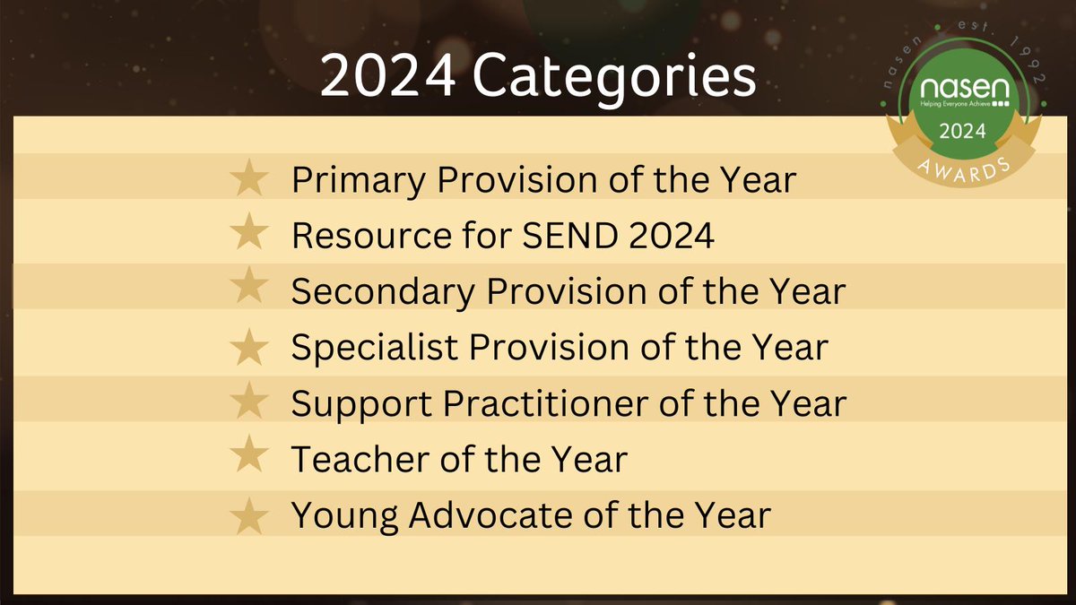 ⏰⭐️ Hurry! The deadline approaching for #nasenAwards2024 nominations! Check out our 15 categories & submit with strong evidence by 4pm on May 24th. Don't miss out - nominate now! 🏆 ow.ly/85qQ50RvFRz