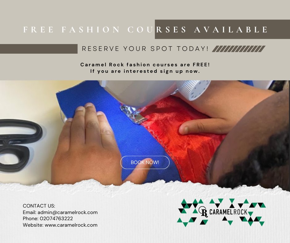 👗 Unleash Your Creativity with FREE Fashion Courses at Caramel Rock! 

Ready to explore your fashion dreams? Sign up today and let's get started.📷 Contact: admin@caramelrock.com  

#FashionEducation #EmpowerThroughFashion #UnlockYourPotential #CaramelRock #FashionCourses 📷 🎨