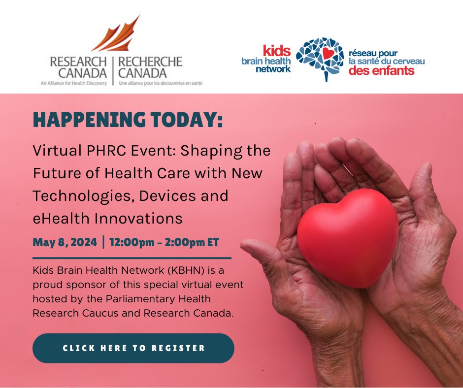HAPPENING TODAY: @ResearchCda Virtual PHRC Event: Shaping the Future of Health Care with New Technologies, Devices and eHealth Innovations 🚀 Wednesday, May 8, 2024 | 12:00pm – 2:00pm ET 📍 Where: Virtual | rc-rc.ca/virtual-phrc-e… See you there!