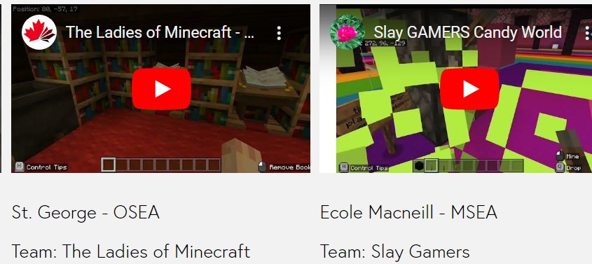ESPORT CANADA EDU (@esportcanadaedu) on Twitter photo Congrats to Tuesday's champ <a href="/EDSDragons/">ÉDS Dragons Esports</a>!
Wednesday's <a href="/PlayCraftLearn/">Minecraft Education</a> matchup is between <a href="/EcoleMacneill/">Ecole Macneill</a> (Manitoba) and <a href="/StGeorgeOCSB/">St. George School</a> (Ontario).
<a href="/MSEA_gg/">Manitoba School Esports Association</a> and <a href="/osea_aoses/">OSEA | AOSES</a> are tied at 3 wins each with only 2 days left!
Poll in the comments! Congrats to Tuesday's champ <a href="/EDSDragons/">ÉDS Dragons Esports</a>!
Wednesday's <a href="/PlayCraftLearn/">Minecraft Education</a> matchup is between <a href="/EcoleMacneill/">Ecole Macneill</a> (Manitoba) and <a href="/StGeorgeOCSB/">St. George School</a> (Ontario).
<a href="/MSEA_gg/">Manitoba School Esports Association</a> and <a href="/osea_aoses/">OSEA | AOSES</a> are tied at 3 wins each with only 2 days left!
Poll in the comments!