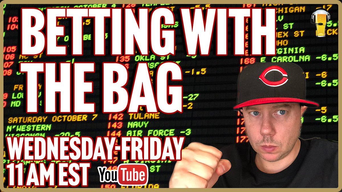 Betting with the Bag pops off in 1hr at 11amEST on @PubSportsRadio. We begin with NHL Playoffs, before @josebouquett & I attack the 16 game MLB card highlighted by best bets from @DabyCab & @ttjb32. We close festivities with @DutchBoyFresh leading us to the cash in NBA.