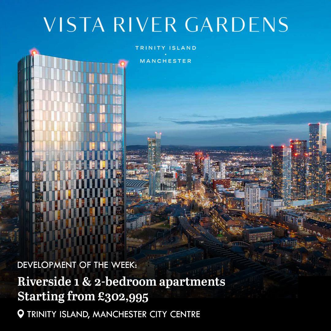 Elevated #RiversideLiving at #VistaRiverGardens, #Manchester from £302,995

Vista River Gardens is an impressive 55-storey tower located on the bank of the River Irwell at #TrinityIsland, Manchester.

Find out more:
📞 +44 7404 646309
📲 +44 7495 071113

#investmentproperty #uk