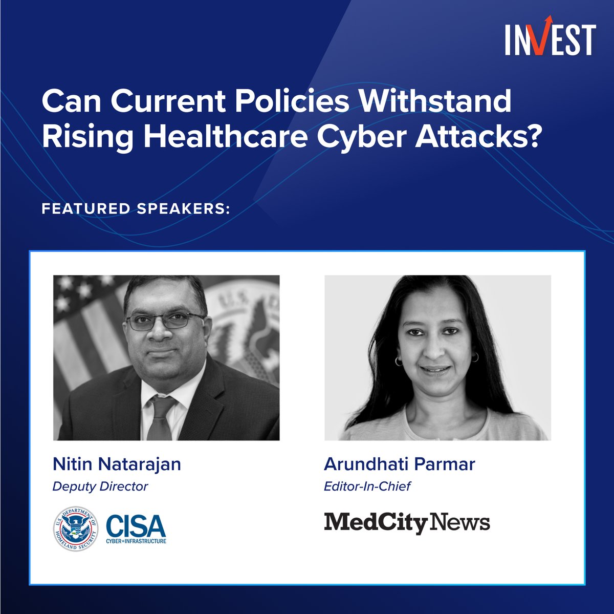 MedCity News (@medcitynews) on Twitter photo Join us for a thought-provoking discussion on the <a href="/Change_HC/">Change Healthcare</a> #cybersecurity incident and its impact on the industry. Learn about policy changes, investment strategies, and best practices to secure #healthcare data.
Register: ow.ly/OWCt50Ry5st
<a href="/aparmarbb/">Arundhati Parmar</a> <a href="/CISAgov/">Cybersecurity and Infrastructure Security Agency</a> Join us for a thought-provoking discussion on the <a href="/Change_HC/">Change Healthcare</a> #cybersecurity incident and its impact on the industry. Learn about policy changes, investment strategies, and best practices to secure #healthcare data.
Register: ow.ly/OWCt50Ry5st
<a href="/aparmarbb/">Arundhati Parmar</a> <a href="/CISAgov/">Cybersecurity and Infrastructure Security Agency</a>