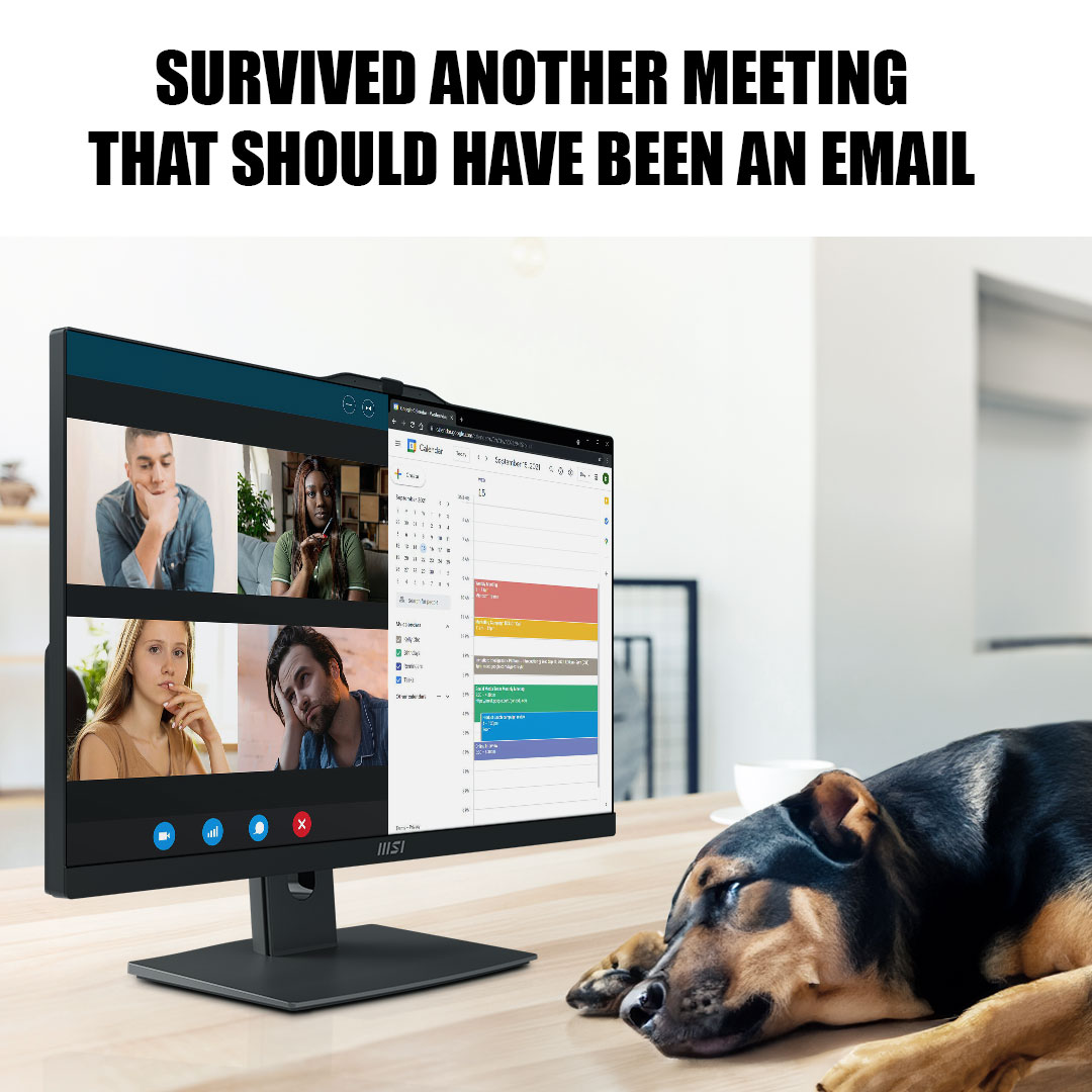 MSICanada's tweet image. Drop an emoji that best describes your feeling when surviving a meeting that should have been an email.🤯

Fuel your productivity with Modern AM242/272 Series All-in-One PCs🙌
✨ Up to Intel Core 7 Processor 150U
✨ DDR5 Memory
✨ Built-in FHD Webcam

#ModernSeries #AllinOnePC