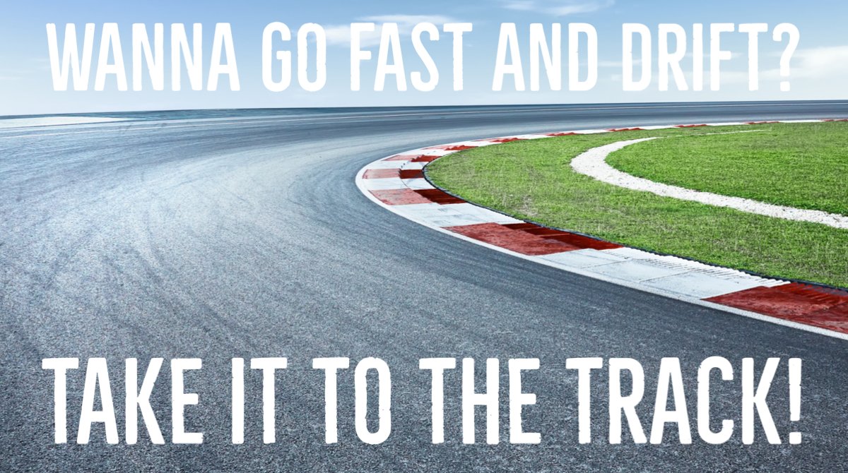 Drivers often want to feel the excitement of #Racing but #StuntDriving & #StreetRacing have no place on city streets and parking lots. If you want to go fast and drift then #TakeItToTheTrack!