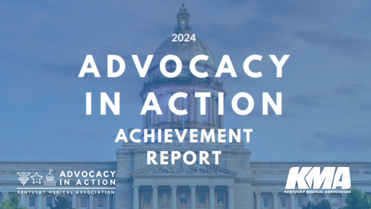 KMA thanks the many physician members who advocated on our behalf this year. Members are encouraged to download and review the 2024 Advocacy in Action Achievement report, available at kyma.org/wp-content/upl…. #KYGA2024