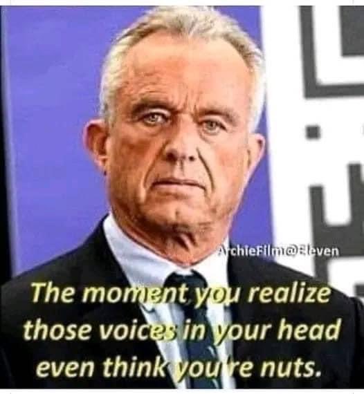 #ProudBlue #ResistanceUnited 

RFK Jr in 2010 reported his memory loss was not due to a brain tumor but 
his illness in fact “was caused by a worm that got into my brain and ate a portion of it and then died.” Seems to me that worm ate a large portion of his brain. Maybe that…