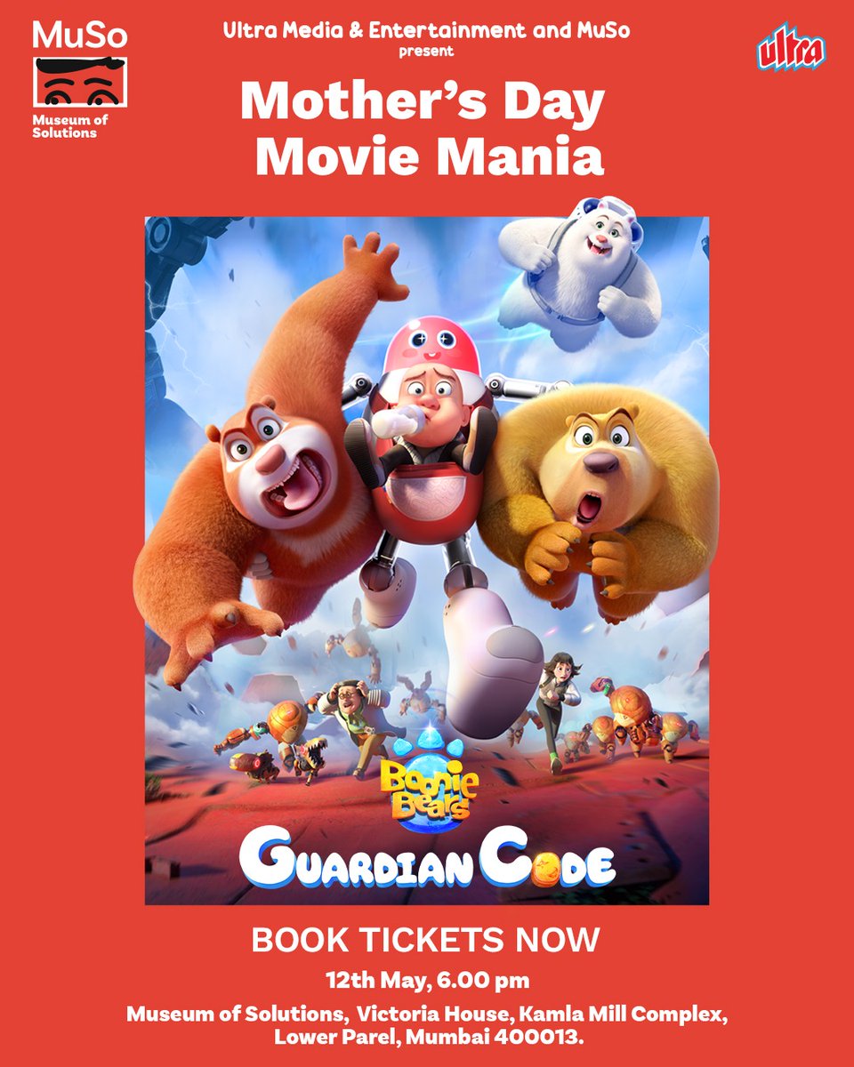 This Mother's Day, surprise your little one with a fun movie date at the Museum of Solutions (MuSo). Enjoy watching Boonie Bears: Guardian Code together with a joyful variety of treats and engaging activities for a memorable movie night #BoonieBears #UltraEntertainment