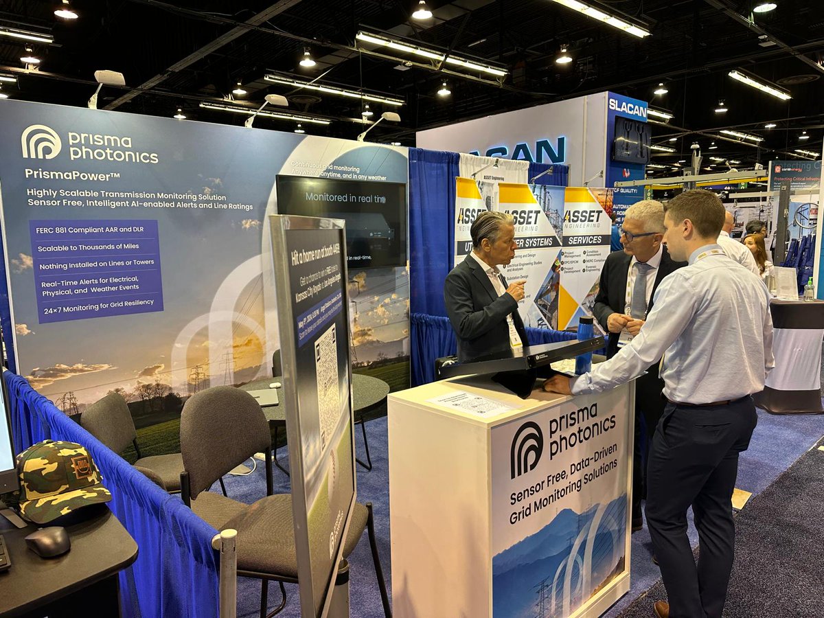 PrismaPhotonics's tweet image. Day 1 at the 2024 #ieeetandd! Meet our team, Dr. Eran Inbar and Eyal Assa, to learn how we monitor thousands of transmission miles without installing ANY sensors on the wires or towers. Stop by Booth #4469 to chat! 🤝
@IEEETandD @ieee_pes
