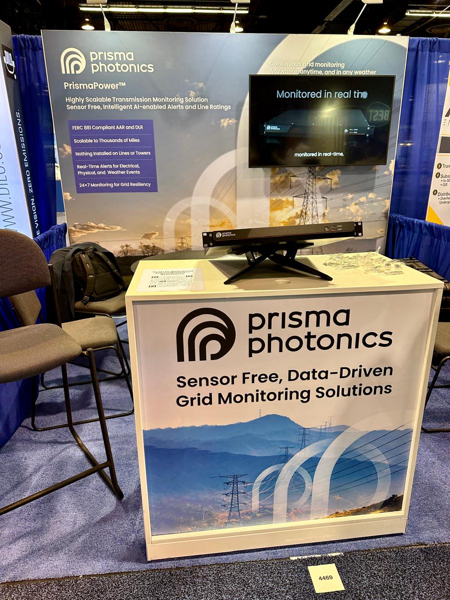 PrismaPhotonics's tweet image. Day 1 at the 2024 #ieeetandd! Meet our team, Dr. Eran Inbar and Eyal Assa, to learn how we monitor thousands of transmission miles without installing ANY sensors on the wires or towers. Stop by Booth #4469 to chat! 🤝
@IEEETandD @ieee_pes