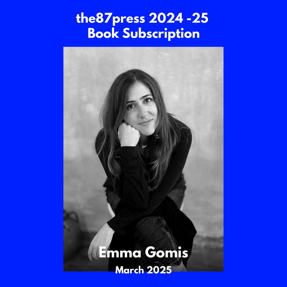 We’re releasing Emma Gomis’ “Recupera” [TBC] next March 📖 Subscribe to receive this and other releases while supporting the87press’ work for the next year. crowdfunder.co.uk/p/the87press-2… #authorscommunity #smallpress #booksubscription #the87press #letscreate #emmagomis