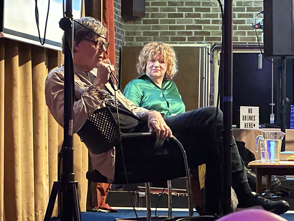 Last night that Thurston Moore from that Sonic Youth came to @stowtradeshall to talk to the awesome Gina Birch, pat some dogs and just generally be all tall and American. God bless @e17RnR_books and all who sail in her!