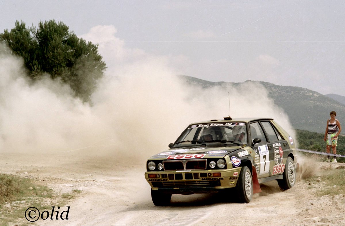 Piero Liatti 🇮🇹 Maurizio Imerito 🇮🇹 Lancia Delta Integrale 
14. Elpa Rally Halkidiki 1989 🇬🇷 3rd O/A, H.F. Grifone SRL 🏁 
👉 ewrc-results.com/final/6912-elp… 

📸 © Olivier Delhez 🏁