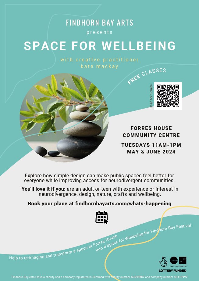 📣 SPACE FOR WELLBEING - FREE CLASSES, FORRES @FindhornBayArts presents Space for Wellbeing, a series of FREE classes in partnership with Creative Practitioner, Kate MacKay. Learn more and book your space here: findhornbayarts.com/.../space-for-… #findhornbayarts #findhorn #moray