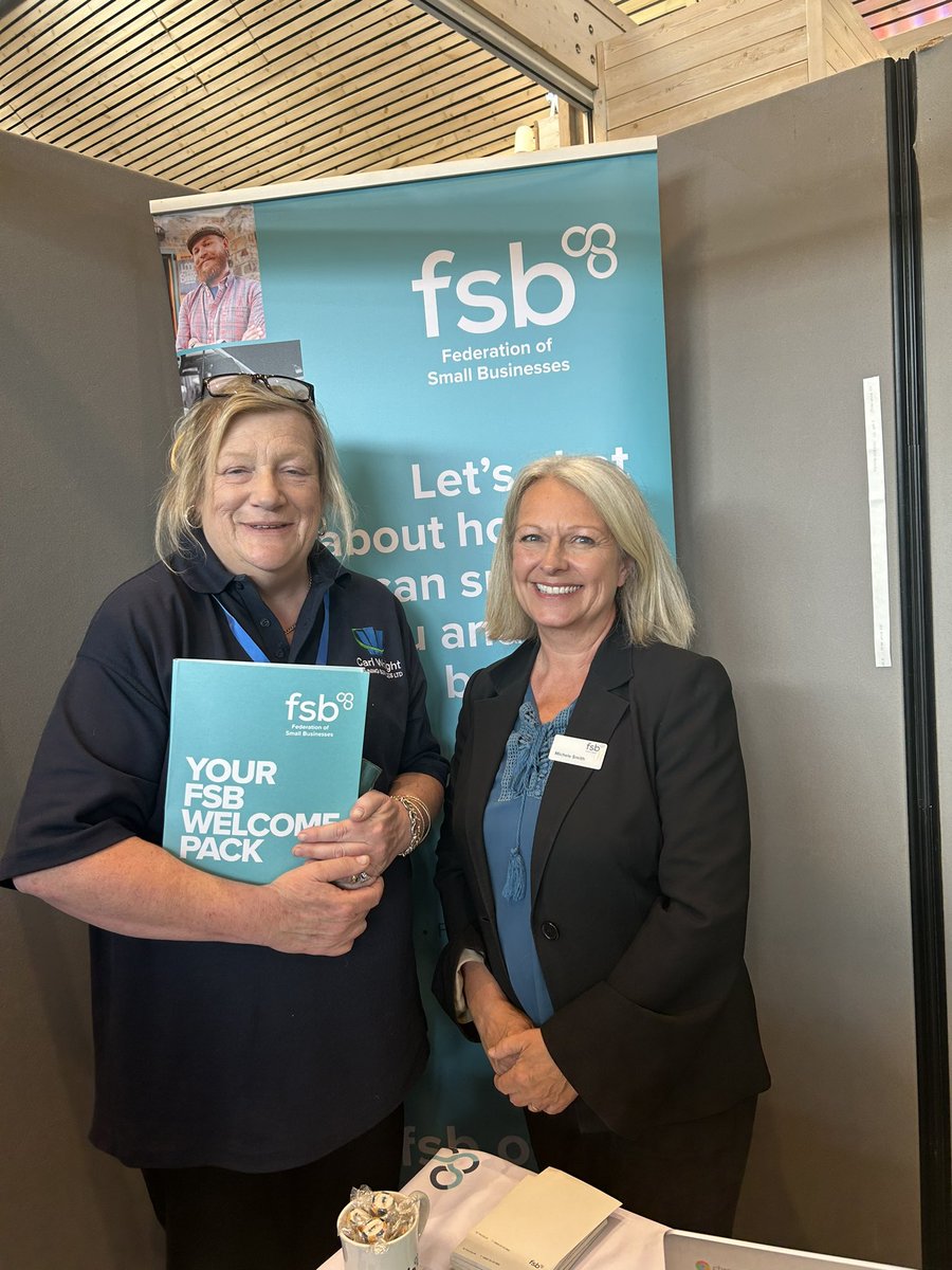 We’re here exhibiting at @issba @anglia_business ready to talk to businesses about the benefit of FSB membership. A huge welcome to Carl Wright Training Services who have just signed up today! ❤️