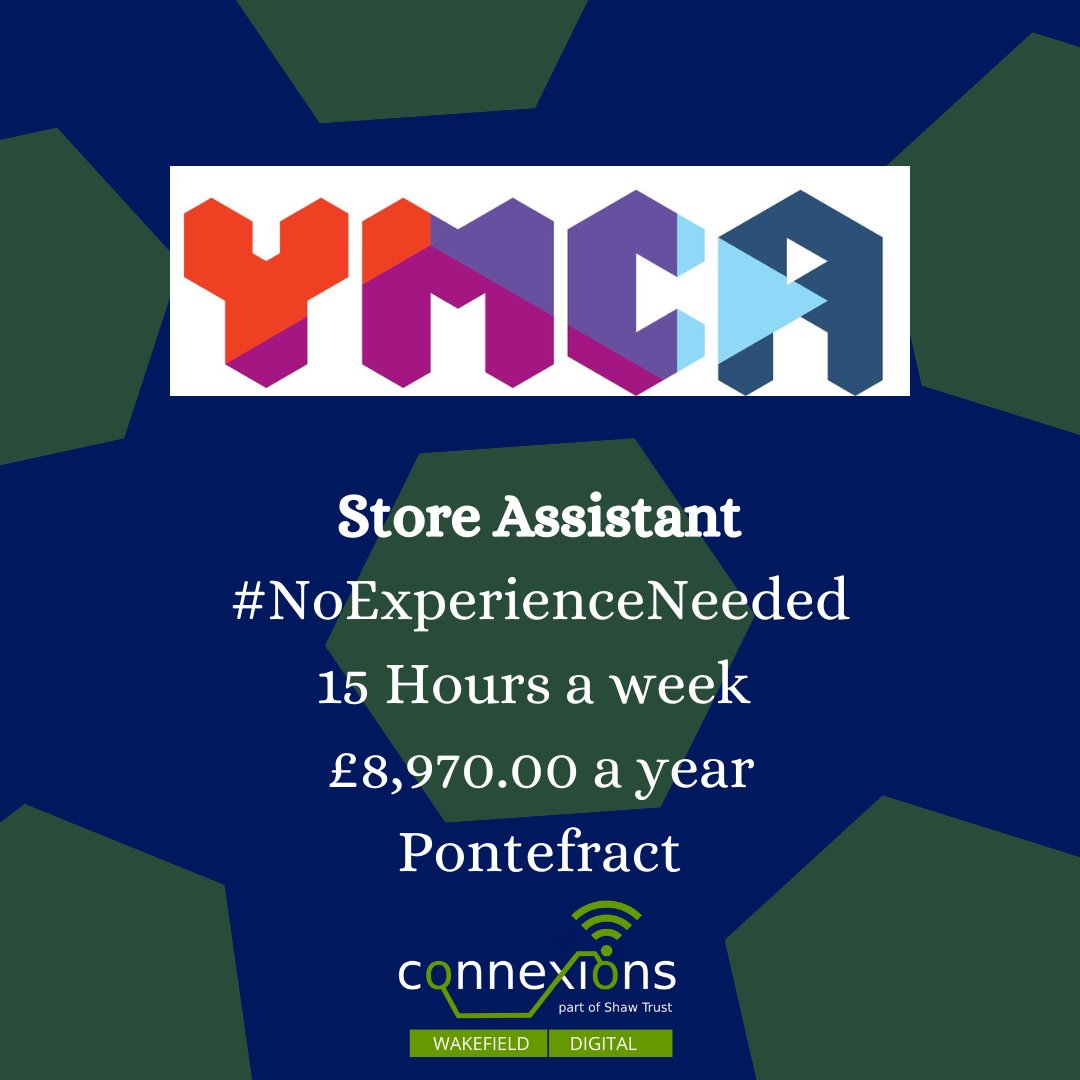 👕YMCA Store Assistant based in Pontefract. #NoExperienceNeeded To apply: ow.ly/JkvT50Rzfsi #WakefieldYoungPeople #PontefractJobs