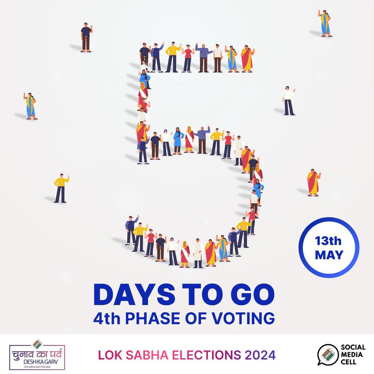 Are you ready to vote? 🙌✨ ⏱️ 5 days to go 🗓️ Phase 4: 13th May, 2024 #LokSabhaElection2024 #ChunavKaParv #DeshKaGarv #YouAreTheOne #ECI