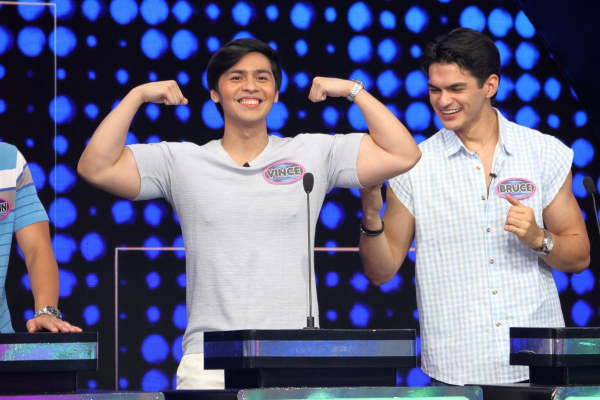 What a flex from our Kapuso hunks, THE BICEPS BATTALION! 💪 #FamilyFeudPH | May 8, 2024 #FeudHunksVSComedians #BestTimeEver