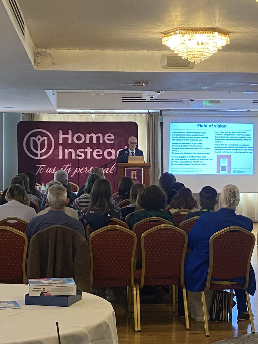 “What we can do, rather than what we can’t do.” 
We’re underway at the 16th International dementia conference in Mullingar. Currently speaking is Prof. Brian Nolan: Rethinking dementia from the perspective of brain health. 
@EngagingDemIrl 
#16DementiaConference