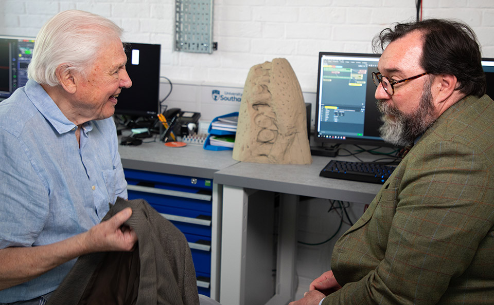 🎉 Happy 98th Birthday Sir David Attenborough! 🎉 

It was an honour to welcome you to our <a href="/muVISxrayCT/">μ-VIS X-ray Imaging Centre</a> facility during the filming of Attenborough and the Giant Sea Monster last year. Keep inspiring us all! 🌍