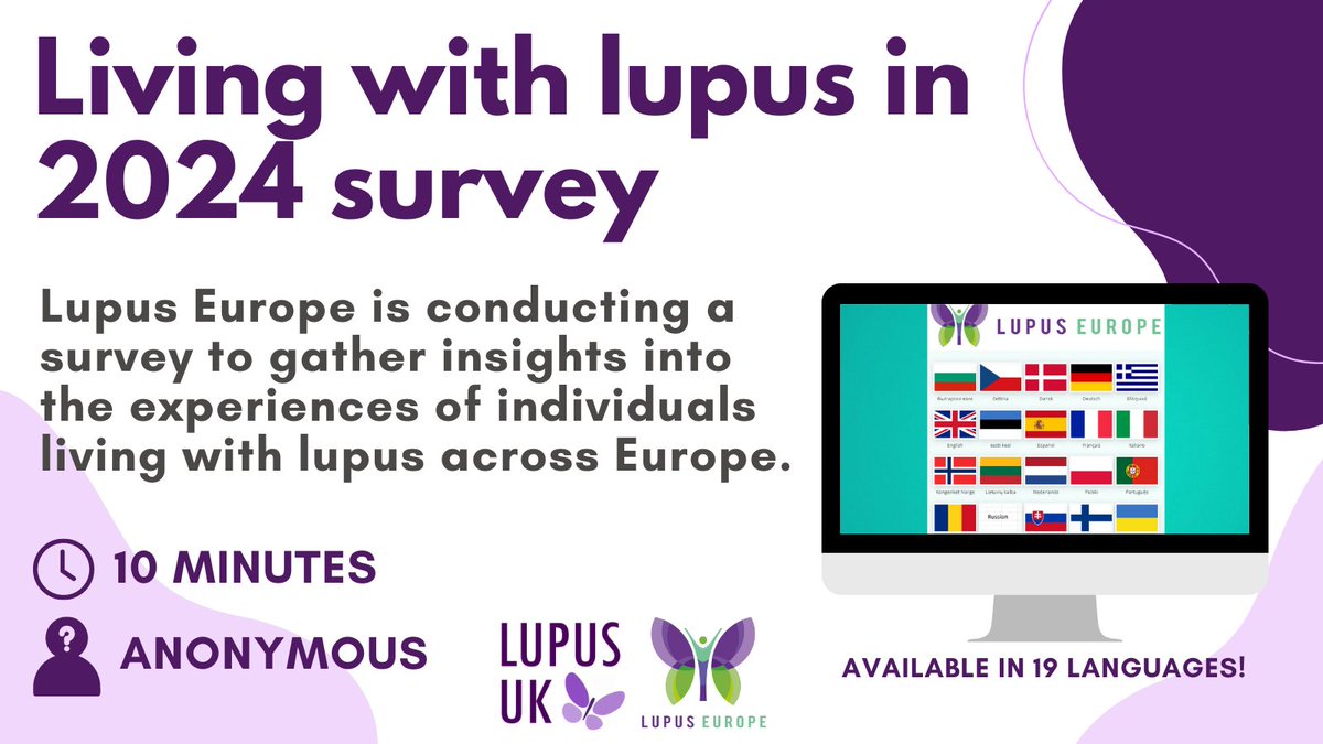 Closing soon! @LupusEurope is conducting a #survey to gather insights into the experiences of individuals living with #lupus. Your participation will help to refine understanding and improve treatments and support for lupus. Complete the survey here: surveylegend.com/s/5h8u