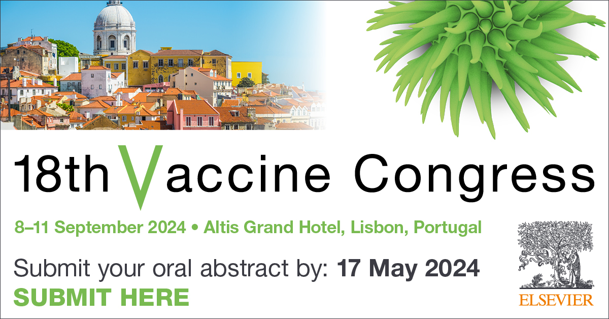 Abstract submission deadline extended to 17 May 2024! Submit your research to the #18vaccinecongress today! spkl.io/60124Nljj