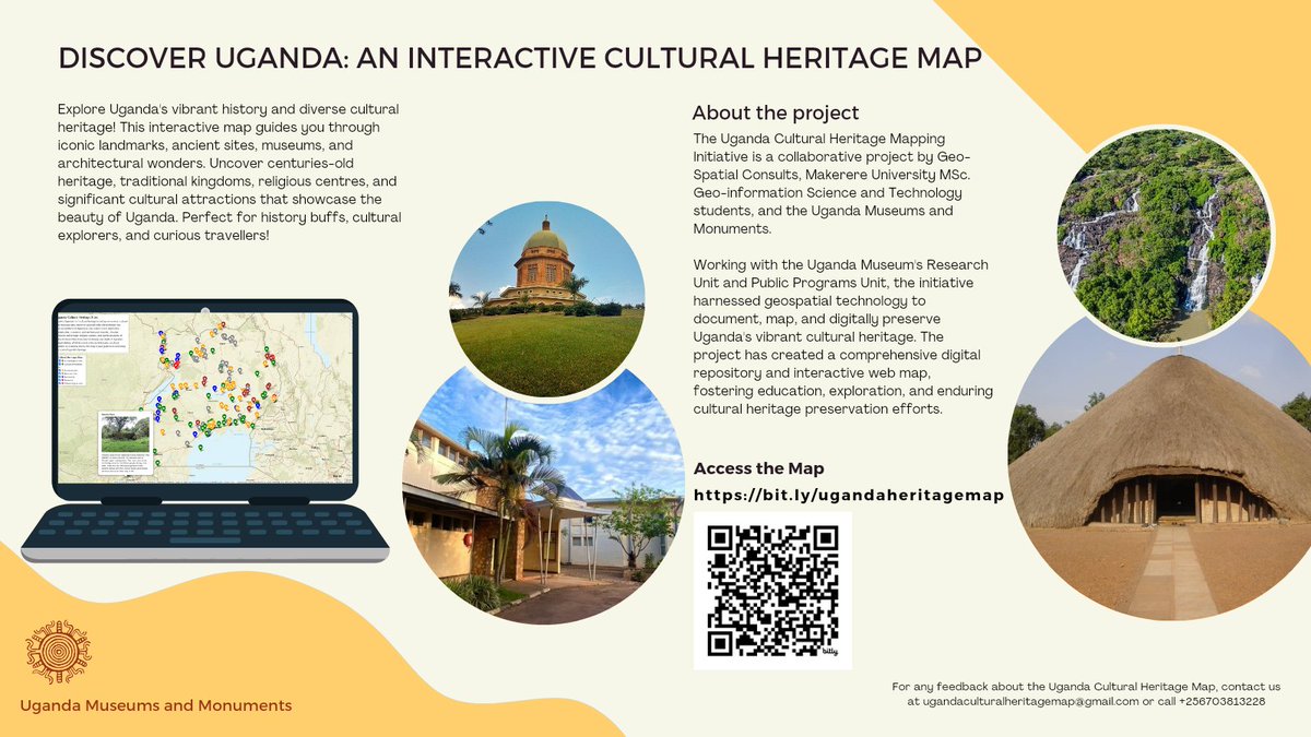 Immerse yourself in Uganda's vibrant past! This interactive map is your guide to historical wonders, cultural treasures, and architectural marvels. Perfect for a virtual journey through time! #Uganda #Heritage #Travel #CultureExplorer bit.ly/ugandaheritage…