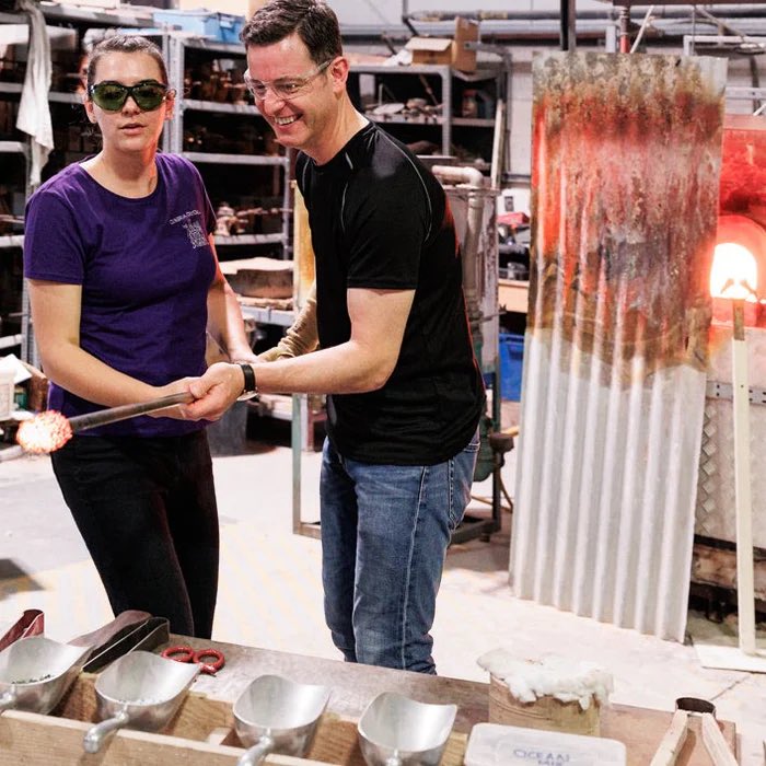 Glassblowing Tuition is now available at Cumbria Crystal.

Experience the art of glassblowing over an intensive half, or full, day as one of our trained experts will work with you on a 121 basis.

Couples workshops also available. 

cumbriacrystal.com/products/full-…