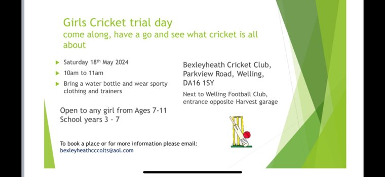 Girls Cricket Trial Day #Pitchero
bexleyheathcc.co.uk/news/girls-cri…