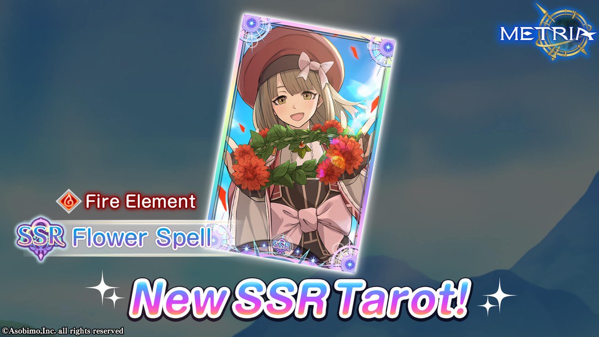 #Metria News New SSR Tarot: 'Flower Spell' is here!🌷 Take a look→ en.metria.jp/information/de…